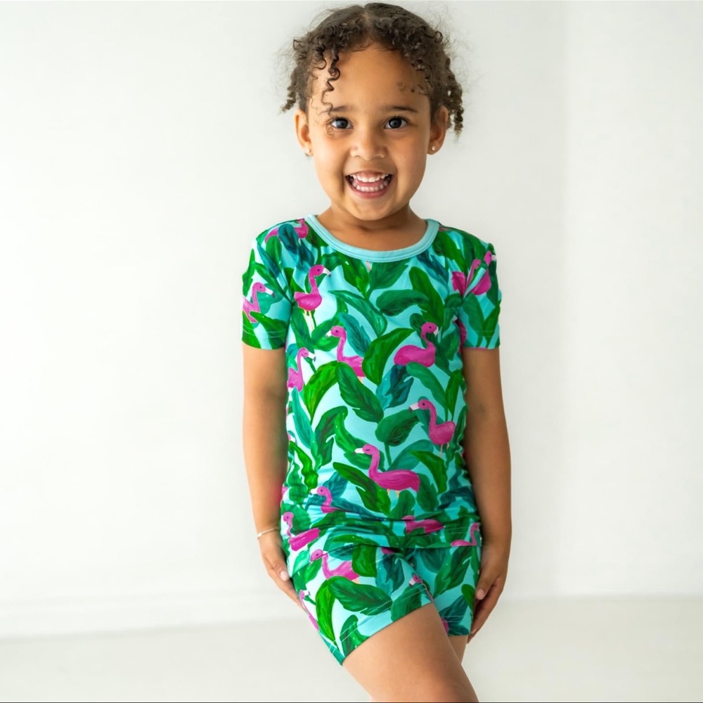 NWT Little Sleepies Palm Springs Two-Piece Short Sleeve & Shorts Pajama Set